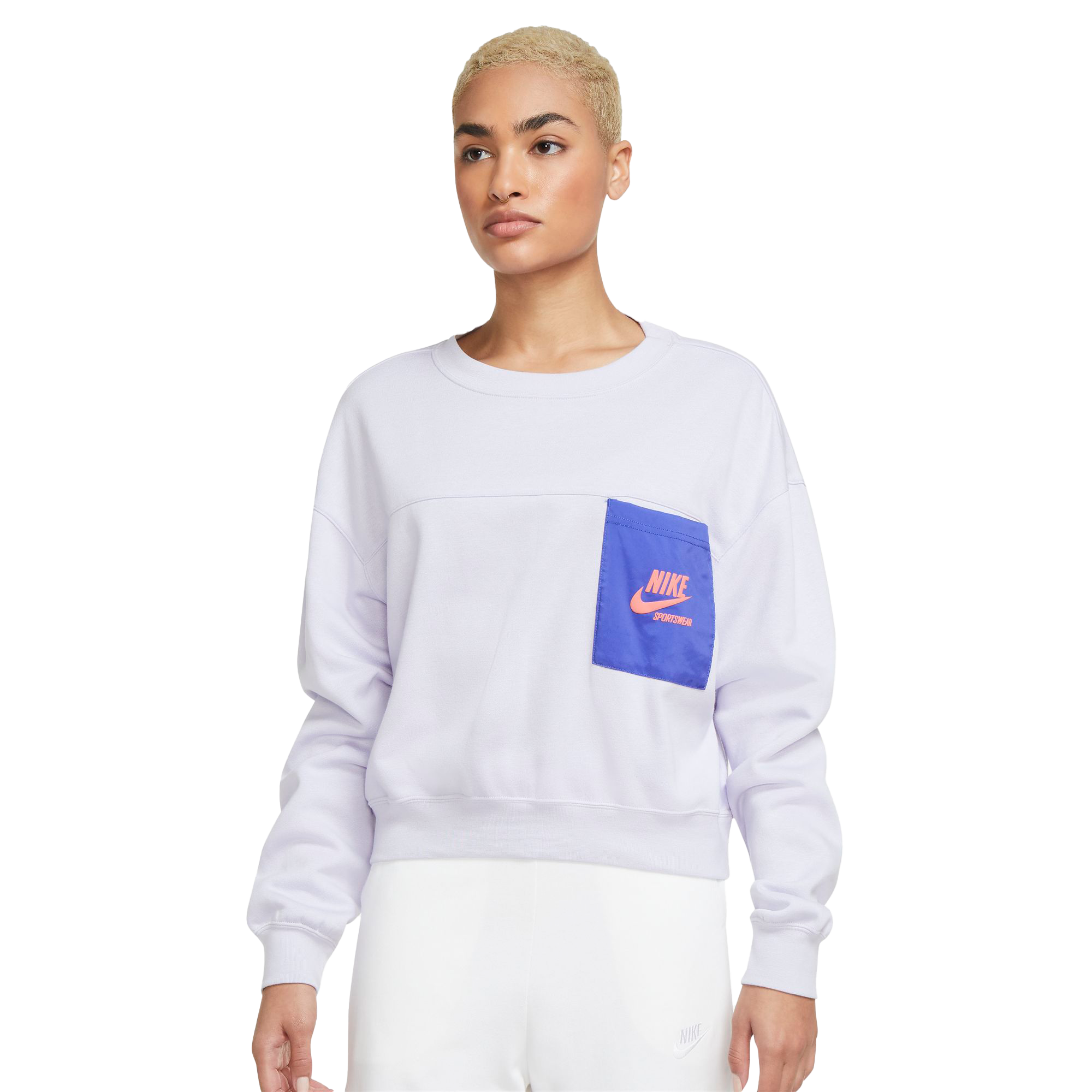 Women's fleece crew nike sportswear clearance heritage